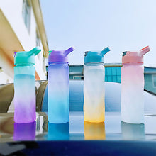 Load image into Gallery viewer, 600ml Space Cup Star Anise Cup Angular Gradient Tote Straw Cup Outdoor Leakproof Sports Travel Kettle Drinking Cup Water Bottle