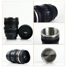 Load image into Gallery viewer, 350ml Creative Camera Mug Cup EF24-105mm Coffee Lens Mug Stainless Steel Mini Tea Mug Water Drinkware Gifts