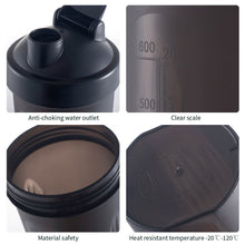 Load image into Gallery viewer, 600ml Portable Protein Powder Shaker Bottle Leak Proof Sports Mixing Cup Water Bottle for Gym Fitness Training with Scale