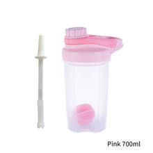 Load image into Gallery viewer, 500ml/700ml Portable Protein Powder Shaker Bottle Leak Proof Sports Mixing Cup Water Bottle for Gym Fitness Training with Scale
