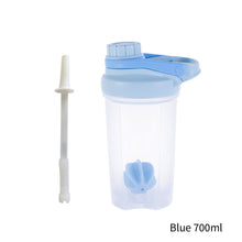 Load image into Gallery viewer, 500ml/700ml Portable Protein Powder Shaker Bottle Leak Proof Sports Mixing Cup Water Bottle for Gym Fitness Training with Scale
