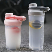Load image into Gallery viewer, 500ml/700ml Portable Protein Powder Shaker Bottle Leak Proof Sports Mixing Cup Water Bottle for Gym Fitness Training with Scale