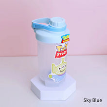 Load image into Gallery viewer, 500ml Cute Cartoon Protein Powder Shaker Bottle Leak Proof Sports Mixing Cup Water Bottle with Scale for Students Children Girls
