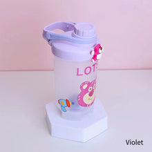 Load image into Gallery viewer, 500ml Cute Cartoon Protein Powder Shaker Bottle Leak Proof Sports Mixing Cup Water Bottle with Scale for Students Children Girls