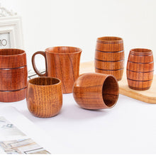 Load image into Gallery viewer, Sour Jujube Wooden Handmade Water Coffee Mug Big Belly Cup Tea Beer Juice Milk Mugs Drink Cups With Handle Kitchen Bar Drinkware