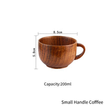 Load image into Gallery viewer, Sour Jujube Wooden Handmade Water Coffee Mug Big Belly Cup Tea Beer Juice Milk Mugs Drink Cups With Handle Kitchen Bar Drinkware