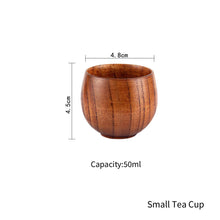 Load image into Gallery viewer, Sour Jujube Wooden Handmade Water Coffee Mug Big Belly Cup Tea Beer Juice Milk Mugs Drink Cups With Handle Kitchen Bar Drinkware