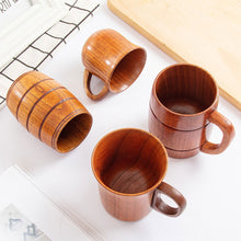 Load image into Gallery viewer, Sour Jujube Wooden Handmade Water Coffee Mug Big Belly Cup Tea Beer Juice Milk Mugs Drink Cups With Handle Kitchen Bar Drinkware