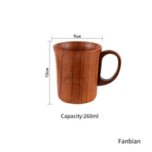 Load image into Gallery viewer, Sour Jujube Wooden Handmade Water Coffee Mug Big Belly Cup Tea Beer Juice Milk Mugs Drink Cups With Handle Kitchen Bar Drinkware