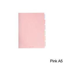 Load image into Gallery viewer, A5/B5 Morandi Loose Leaf Notebook PP Cover Binder 60 Sheets Line Refillable Office School Journal Supplies Stationery