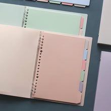 Load image into Gallery viewer, A5/B5 Morandi Loose Leaf Notebook PP Cover Binder 60 Sheets Line Refillable Office School Journal Supplies Stationery