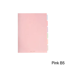 Load image into Gallery viewer, A5/B5 Morandi Loose Leaf Notebook PP Cover Binder 60 Sheets Line Refillable Office School Journal Supplies Stationery