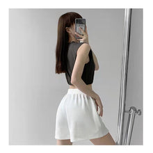 Load image into Gallery viewer, Summer Thin Loose Fitting Sports Shorts Casual High Waisted Straight Elastic Waist Shorts for Women