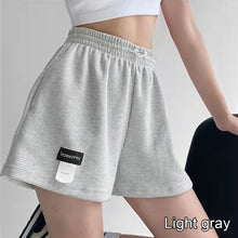 Load image into Gallery viewer, Summer Thin Loose Fitting Sports Shorts Casual High Waisted Straight Elastic Waist Shorts for Women
