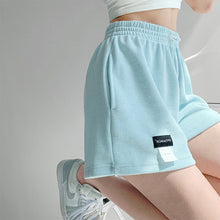 Load image into Gallery viewer, Summer Thin Loose Fitting Sports Shorts Casual High Waisted Straight Elastic Waist Shorts for Women