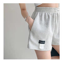 Load image into Gallery viewer, Summer Thin Loose Fitting Sports Shorts Casual High Waisted Straight Elastic Waist Shorts for Women