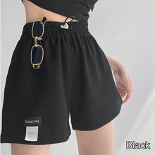 Load image into Gallery viewer, Summer Thin Loose Fitting Sports Shorts Casual High Waisted Straight Elastic Waist Shorts for Women
