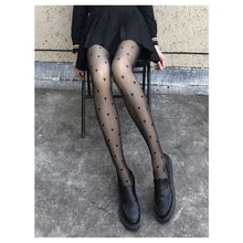 Load image into Gallery viewer, Thin Pantyhose Love Butterfly Polka Dot Jacquard Stockings Comfortable Breathable Sexy Black White Thin Stockings for Women