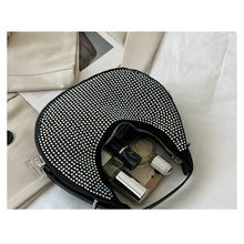 Load image into Gallery viewer, Fashion Niche Shoulder Bag Versatile Diamond Embellished Shiny Underarm Bag PU Leather Handbag for Women