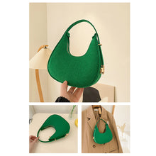 Load image into Gallery viewer, Simple Niche Shoulder Bag Underarm Bag Temperamental Solid Color Comfortable Felt Cloth Handbag for Women