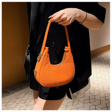 Load image into Gallery viewer, Simple Niche Shoulder Bag Underarm Bag Temperamental Solid Color Comfortable Felt Cloth Handbag for Women