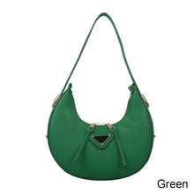 Load image into Gallery viewer, Women Retro Casual Small Shoulder Bag Solid Color Temperamental Underarm Bag PU Leather Crescent Bag Handbag
