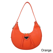 Load image into Gallery viewer, Women Retro Casual Small Shoulder Bag Solid Color Temperamental Underarm Bag PU Leather Crescent Bag Handbag