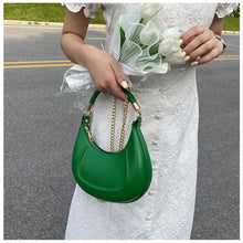 Load image into Gallery viewer, Women Fashion Versatile Shoulder Bag Underarm Bag Chain Crossbody Bag Solid Color PU Leather Handbag