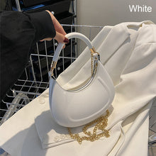 Load image into Gallery viewer, Women Fashion Versatile Shoulder Bag Underarm Bag Chain Crossbody Bag Solid Color PU Leather Handbag
