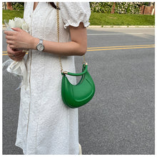Load image into Gallery viewer, Women Fashion Versatile Shoulder Bag Underarm Bag Chain Crossbody Bag Solid Color PU Leather Handbag