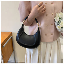 Load image into Gallery viewer, Women Fashion Versatile Shoulder Bag Underarm Bag Chain Crossbody Bag Solid Color PU Leather Handbag