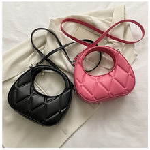 Load image into Gallery viewer, Temperamental Versatile Ribbed Handbag Crossbody Bag PU Leather Solid Color Comfortable Handbag for Women