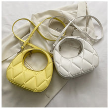 Load image into Gallery viewer, Temperamental Versatile Ribbed Handbag Crossbody Bag PU Leather Solid Color Comfortable Handbag for Women