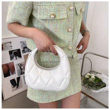 Load image into Gallery viewer, Temperamental Versatile Ribbed Handbag Crossbody Bag PU Leather Solid Color Comfortable Handbag for Women