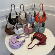 Load image into Gallery viewer, Fashion Simple Shoulder Bag Underarm Bag Temperamental Solid Color PU Leather Handbag for Women