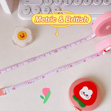 Load image into Gallery viewer, 150cm/60" Portable Retractable Ruler Centimeter Inch Roll Tape Body Measuring Ruler Soft Flat Sewing Ruler Sewing Fashion Design School Supplies