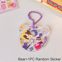 Load image into Gallery viewer, Cute Guka Sticker DIY Keychain Transparent Acrylic Goo Chuck Pendant Keychain Decoration Badge Kawaii Stationery Accessories