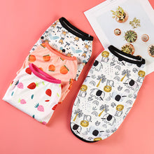 Load image into Gallery viewer, Summer Cute Fruit Print Pet Dog Vest Soft Cartoon Pattern Puppy T-shirts Comfortable for Cats Small Medium Dog