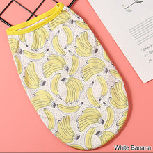 Load image into Gallery viewer, Summer Cute Fruit Print Pet Dog Vest Soft Cartoon Pattern Puppy T-shirts Comfortable for Cats Small Medium Dog