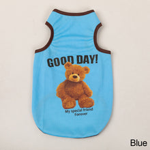 Load image into Gallery viewer, Summer Pet Dog Vests Sleeveless T-shirts Bear Pattern Clothes For Dogs Or Cats Puppy Pet Shirt Cute Summer Pet Products