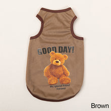 Load image into Gallery viewer, Summer Pet Dog Vests Sleeveless T-shirts Bear Pattern Clothes For Dogs Or Cats Puppy Pet Shirt Cute Summer Pet Products