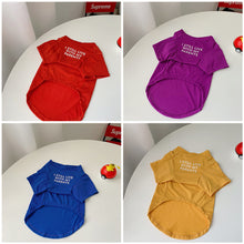 Load image into Gallery viewer, Fashion Letters Printed Summer Dog T-shirt Pure Cotton Dog Clothes for French Bulldog Soft Breathable Pet Costume