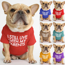 Load image into Gallery viewer, Fashion Letters Printed Summer Dog T-shirt Pure Cotton Dog Clothes for French Bulldog Soft Breathable Pet Costume