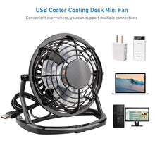 Load image into Gallery viewer, Portable DC 5V Small Desk USB Cooler Cooling Fan USB Mini Fans Operation Super Mute Silent for PC / Laptop / Notebook