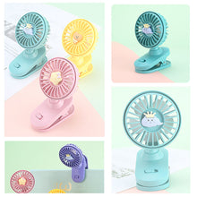 Load image into Gallery viewer, Portable Mini Hand Clip Fan USB Rechargeable Quiet Desktop Electric Fan High Quality Student Dormitory Small Cooling Fan