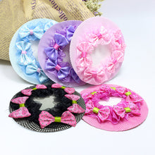 Load image into Gallery viewer, Bow Small Polka Dot Elastic Hair Net Children's Fresh And Cute Hair Mesh Pocket Dance Examination Body Training Headdress Ballet Latin Dance Accessories