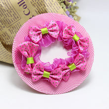 Load image into Gallery viewer, Bow Small Polka Dot Elastic Hair Net Children's Fresh And Cute Hair Mesh Pocket Dance Examination Body Training Headdress Ballet Latin Dance Accessories