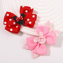 Load image into Gallery viewer, Girl Mickey Mouse Headdress Cute Girl Wave Dot Bow Sequin Hairpin Simple Fashion Accessories