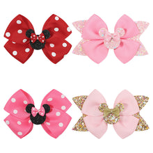 Load image into Gallery viewer, Girl Mickey Mouse Headdress Cute Girl Wave Dot Bow Sequin Hairpin Simple Fashion Accessories