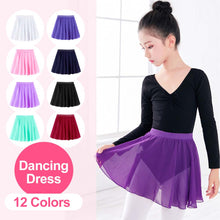 Load image into Gallery viewer, Dance Ballet Skirt Elastic Short Underdress Summer Performance Half Skirt Dance Practice Suit Gymnastics A-Line Skirt